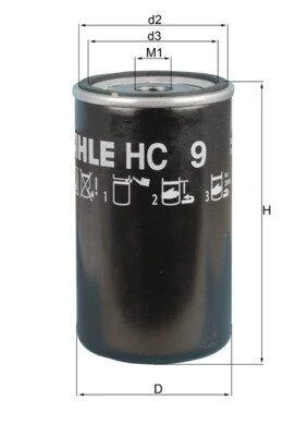 Масляний фільтр MAHLE / KNECHT HC9 (фото 1)
