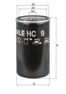Масляний фільтр MAHLE / KNECHT HC9