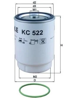 Паливний фільтр MAHLE / KNECHT KC522D