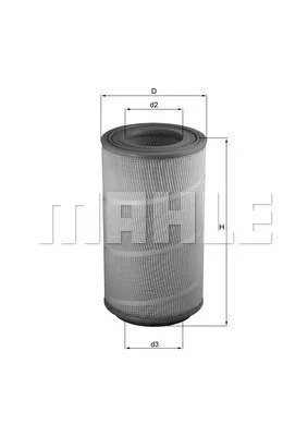 Повітряний фільтр MAHLE / KNECHT LX1025 (фото 1)