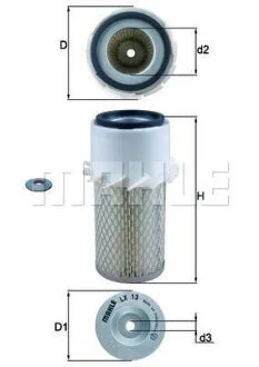 Повітряний фільтр MAHLE / KNECHT LX13