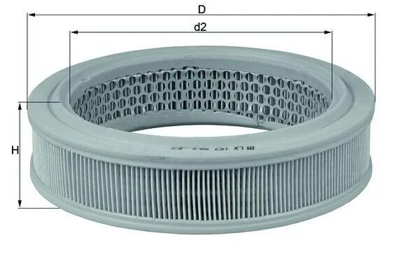 Повітряний фільтр MAHLE / KNECHT LX 157 (фото 1)