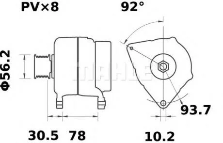 Генератор MAHLE / KNECHT MG23