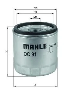Фільтр масляний Mahle BMW Motorr-Cycle R-Mod MAHLE / KNECHT OC91D