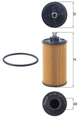 Оливний фільтр MAHLE / KNECHT OX 1245D (фото 1)