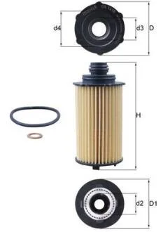 Оливний фільтр MAHLE / KNECHT OX 1310D