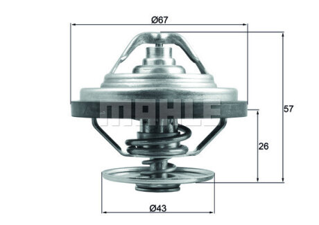 Mahle - Термостат MAHLE / KNECHT TX15883