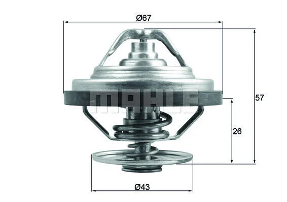 Термостат, охолоджувальна рідина MAHLE / KNECHT TX15887 (фото 1)