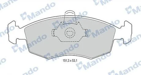 Гальмівні колодки до дисків MANDO MBF015166