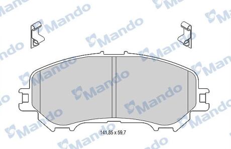 Комплект гальмівних накладок, дискове гальмо MANDO MBF015288