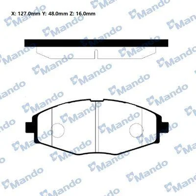 Колодки гальм. диск. DAEWOO LANOS 1.5 передн. (вир-во Mando) MANDO RMPD06NS (фото 1)