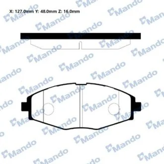 Колодки гальм. диск. DAEWOO LANOS 1.5 передн. (вир-во Mando) MANDO RMPD06NS