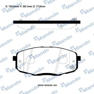Колодки гальм. HYUNDAI I30, CEED передн. (вир-во Mando) MANDO RMPK36NS