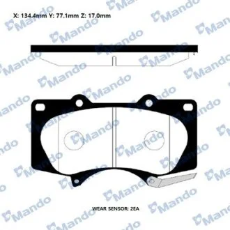 Колодки гальм. TOYOTA LAND CRUISER передн. (вир-во Mando) MANDO RMPT25