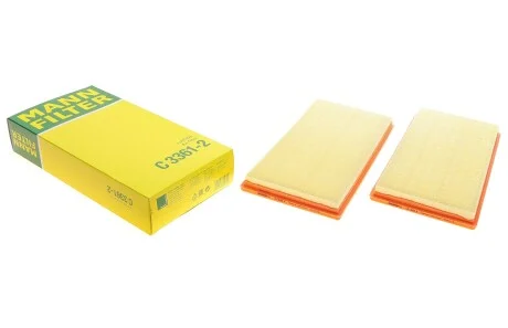 Фільтр повітряний (к-кт) -FILTER C 3361-2 MANN C 33612