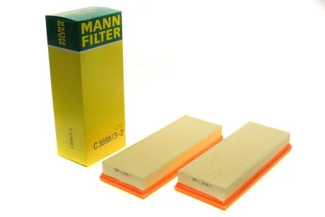 Фільтр повітряний (к-кт) -FILTER C 3698/3-2 MANN C 3698/32