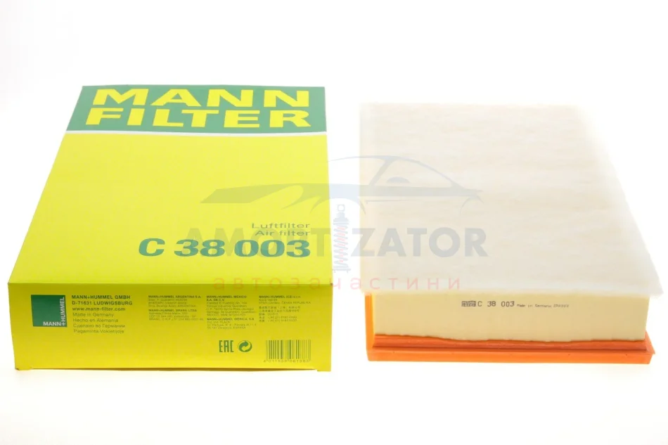 Фільтр повітряний -FILTER MANN C 38 003 (фото 1)