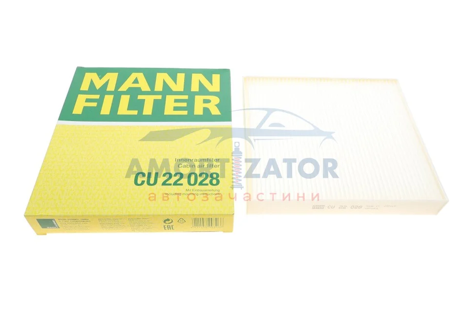 Фільтр салону -FILTER MANN CU 22 028 (фото 1)