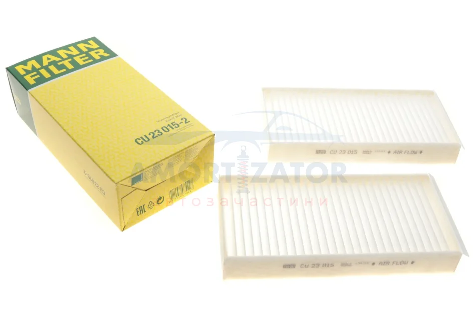 Фільтр салону (к-кт) -FILTER CU 23 015-2 MANN CU 23 0152 (фото 1)