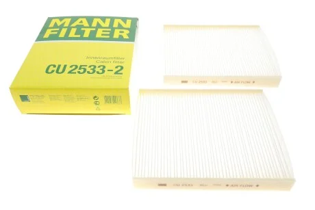 Фільтр салону (к-кт) -FILTER CU 2533-2 MANN CU 25332