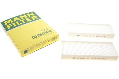 Фільтр салону (к-кт) -FILTER CU 26 014-2 MANN CU 26 0142