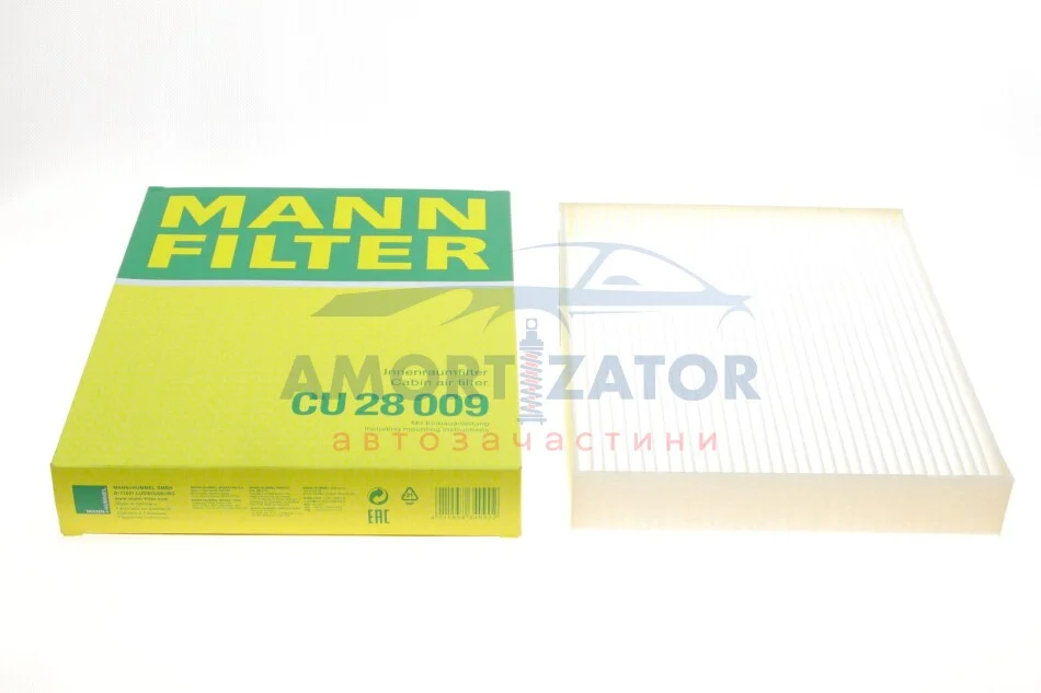 Фільтр салону -FILTER MANN CU 28 009 (фото 1)