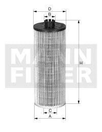 Масляний фільтр (фільтр вставка) MAN TGA, TGX I D2868LF02-D2868LF07 07.07-06.19 MANN HU12122X