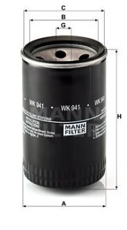 Паливний фільтр AGRO MANN WK941(10)