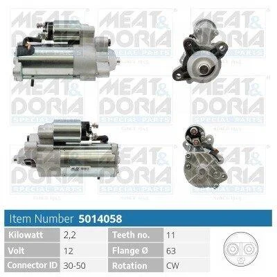 MEATDORIA FORD стартер C-Max,Focus,Galaxy,Kuga,Mondeo,S-Max MEAT&DORIA 5014058 (фото 1)