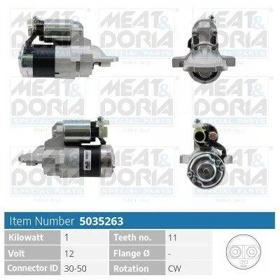 MEATDORIA MAZDA Стартер 5 (CR19) 1.8 (CR19) 05-10 MEAT&DORIA 5035263 (фото 1)