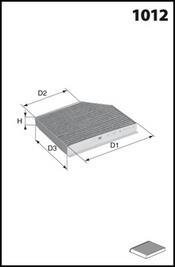 Фільтр салону MECAFILTER EKR7331