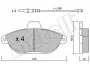 Комплект гальмівних колодок (дискових) 22-0105-0 METELLI 2201050 (фото 9)