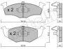 Комплект гальмівних колодок (дискових) METELLI 2202062 (фото 2)