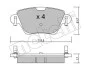 Комплект гальмівних колодок (дискових) 22-0319-0 METELLI 2203190 (фото 2)