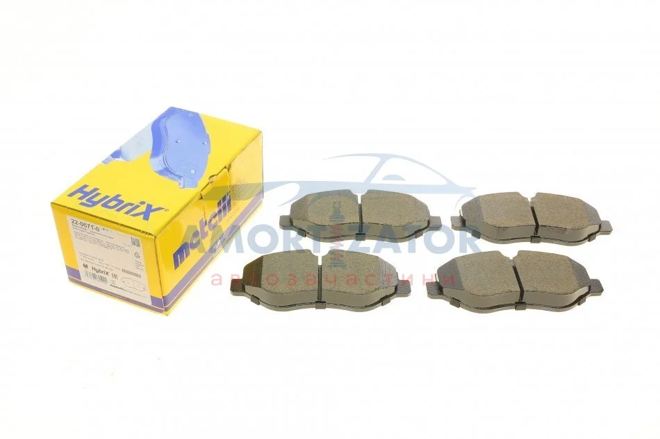 Комплект гальмівних колодок (дискових) 22-0671-0 METELLI 2206710 (фото 1)