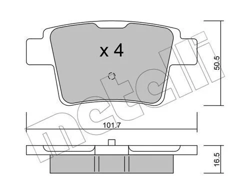 Комплект гальмівних колодок (дискових) 22-0677-0 METELLI 2206770 (фото 1)