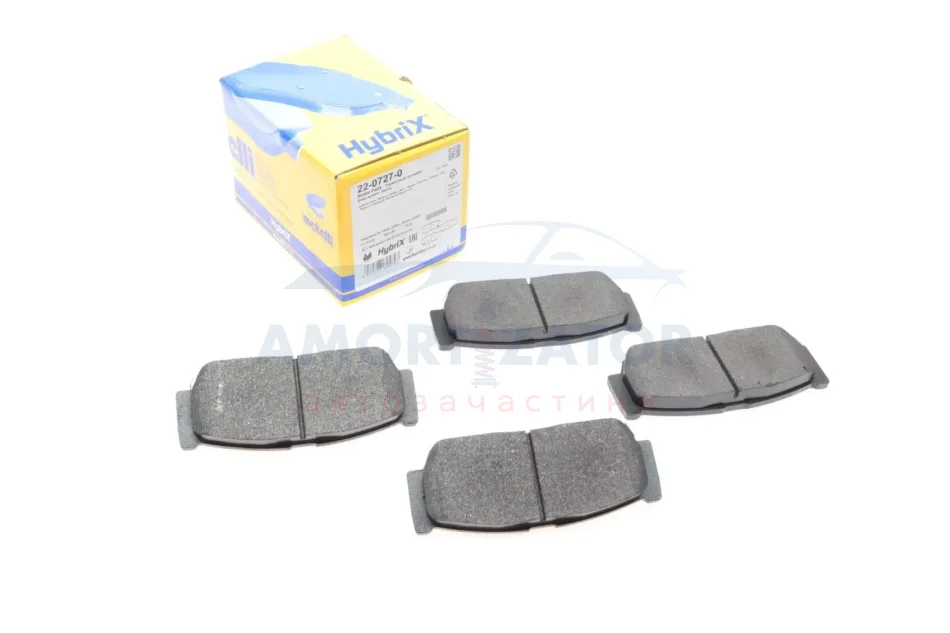 Комплект гальмівних колодок (дискових) 22-0727-0 METELLI 2207270 (фото 1)