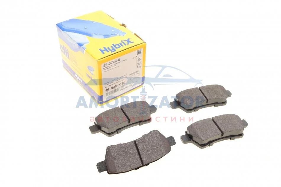 Комплект гальмівних колодок (дискових) 22-0744-0 METELLI 2207440 (фото 1)