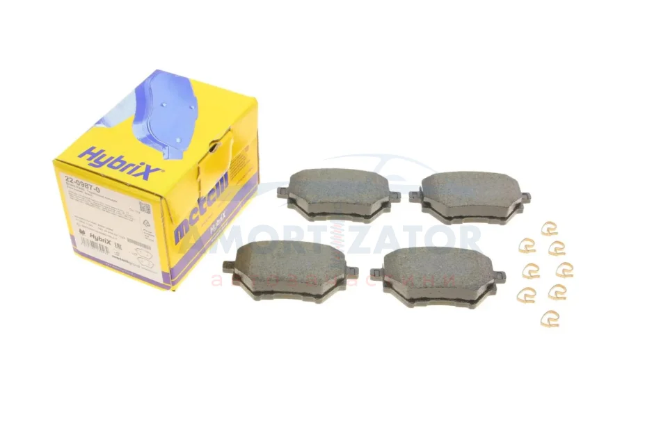Комплект гальмівних колодок (дискових) 22-0987-0 METELLI 2209870 (фото 1)