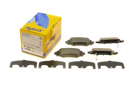 Комплект гальмівних колодок (дискових) METELLI 22-0993-0