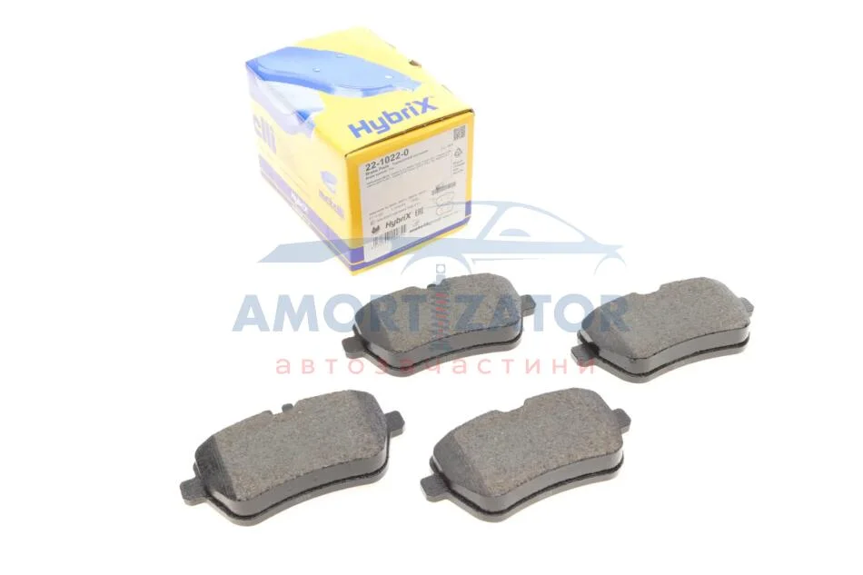 Комплект гальмівних колодок (дискових) 22-1022-0 METELLI 2210220 (фото 1)