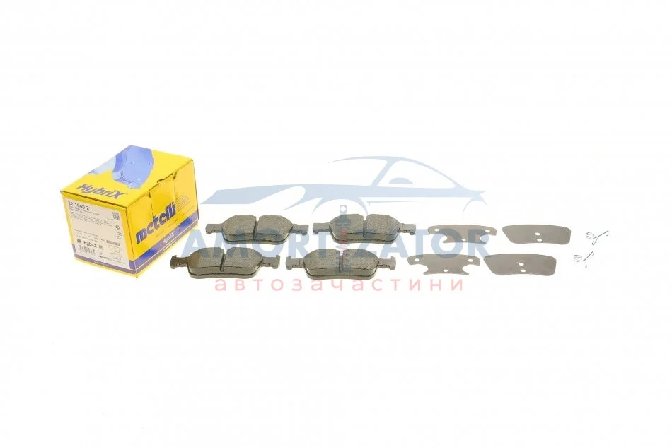 Комплект гальмівних колодок (дискових) 22-1040-2 METELLI 2210402 (фото 1)