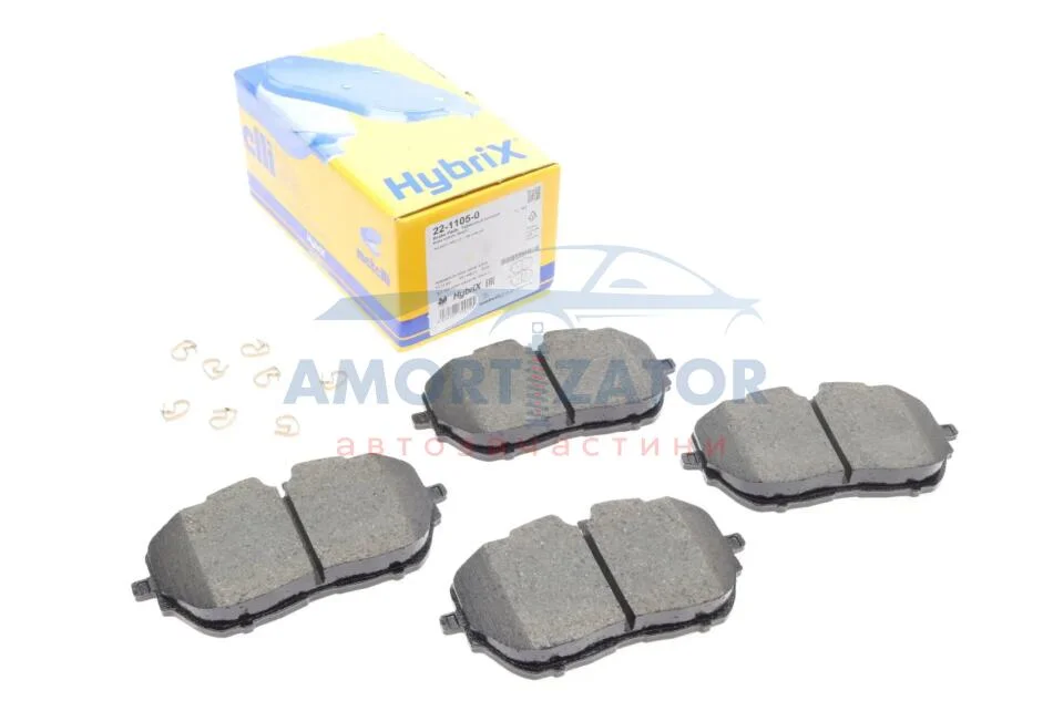 Комплект гальмівних колодок (дискових) 22-1105-0 METELLI 2211050 (фото 1)
