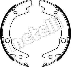 Комплект гальмівних колодок (барабанних) METELLI 530184