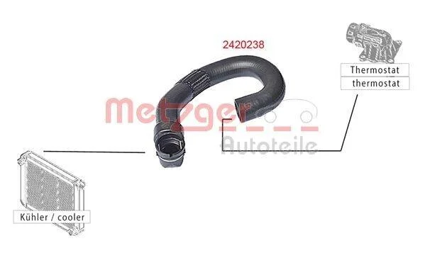 Шланг радіатора METZGER 2420238 (фото 1)