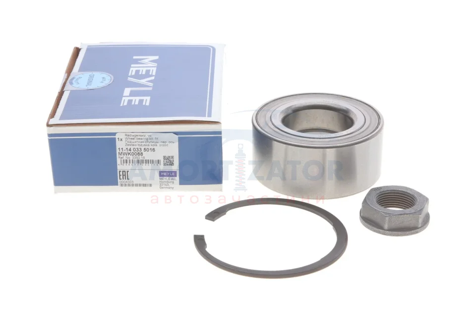 Підшипник маточини (комплект) 11-14 033 5016 MEYLE 1114 033 5016 (фото 1)