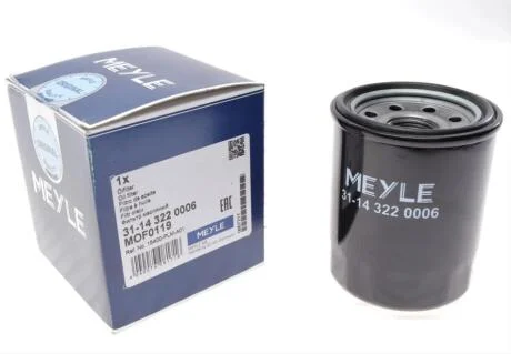 Фільтр масляний 31-14 322 0006 MEYLE 3114 322 0006