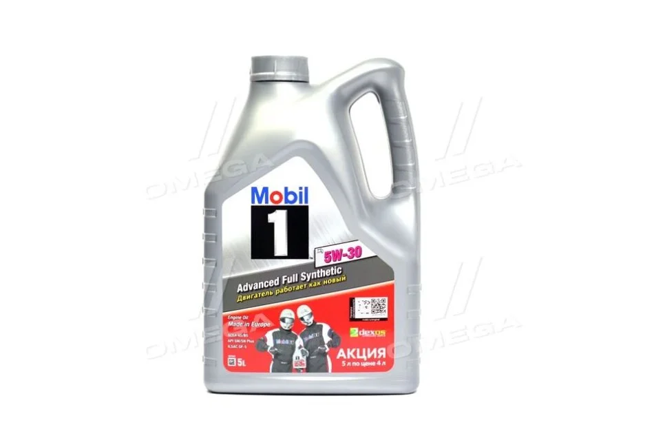 Олива 1 5W30 5л MOBIL 155143 (фото 1)