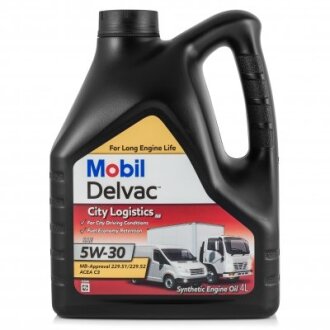 4л Delvac City Logistics M 5W30 масло синт. (комерц.) ACEA C3, API SM/SL, MB229.31/229.51/229.52, VW505 00/505 01 MOBIL MOBIL9275
