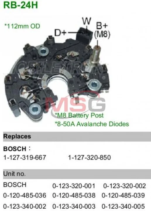 Диодний мост IBR850 MOBILETRON RB24H (фото 1)